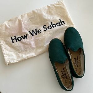 Women's Loose Sabah shoes Size 38 size 7 Emerald Green